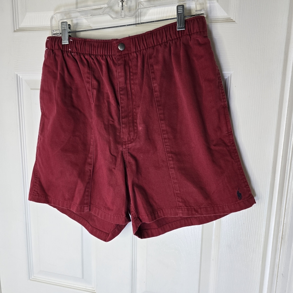Vintage Dark Red Cotton POLO By Ralph Lauren‎ Mens Shorts M